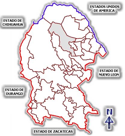Mapa de Coahuila